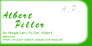 albert piller business card